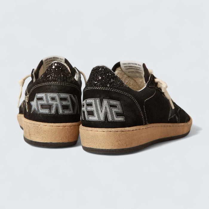 Golden Goose Ball Star 'Black Mesh with Black Suede Star'