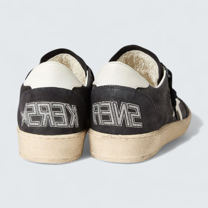 Golden Goose Ball Star 'Dark Blue Suede with White Leather Star and Heel Tab'