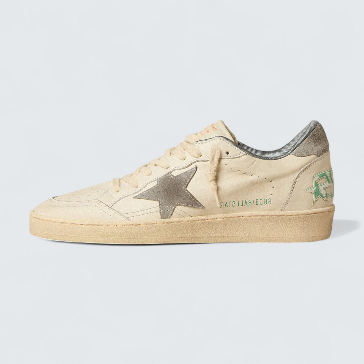 Golden Goose Ball Star 'Off-White Nappa Leather with Gray Suede Star and Heel Tab'