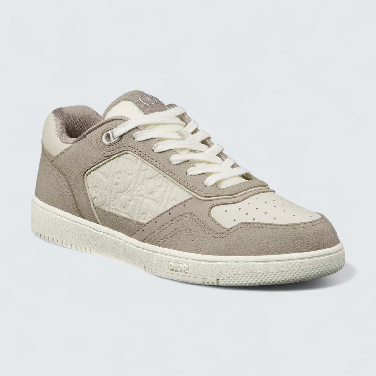 B27 Uptown Low-Top Sneaker 'Beige and White Grained Calfskin with White Dior Gravity Leather'