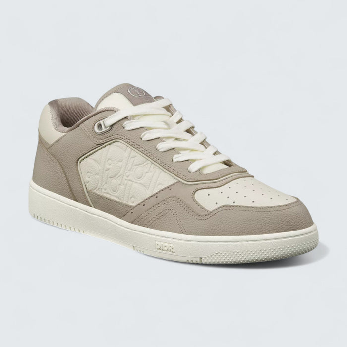 B27 Uptown Low-Top Sneaker 'Beige and White Grained Calfskin with White Dior Gravity Leather'