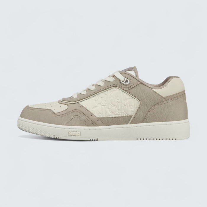 B27 Uptown Low-Top Sneaker 'Beige and White Grained Calfskin with White Dior Gravity Leather'