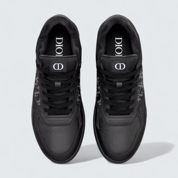 B27 Uptown Low-Top Sneaker 'Black Smooth Calfskin, Black Suede and Black Dior Oblique Galaxy Leather'