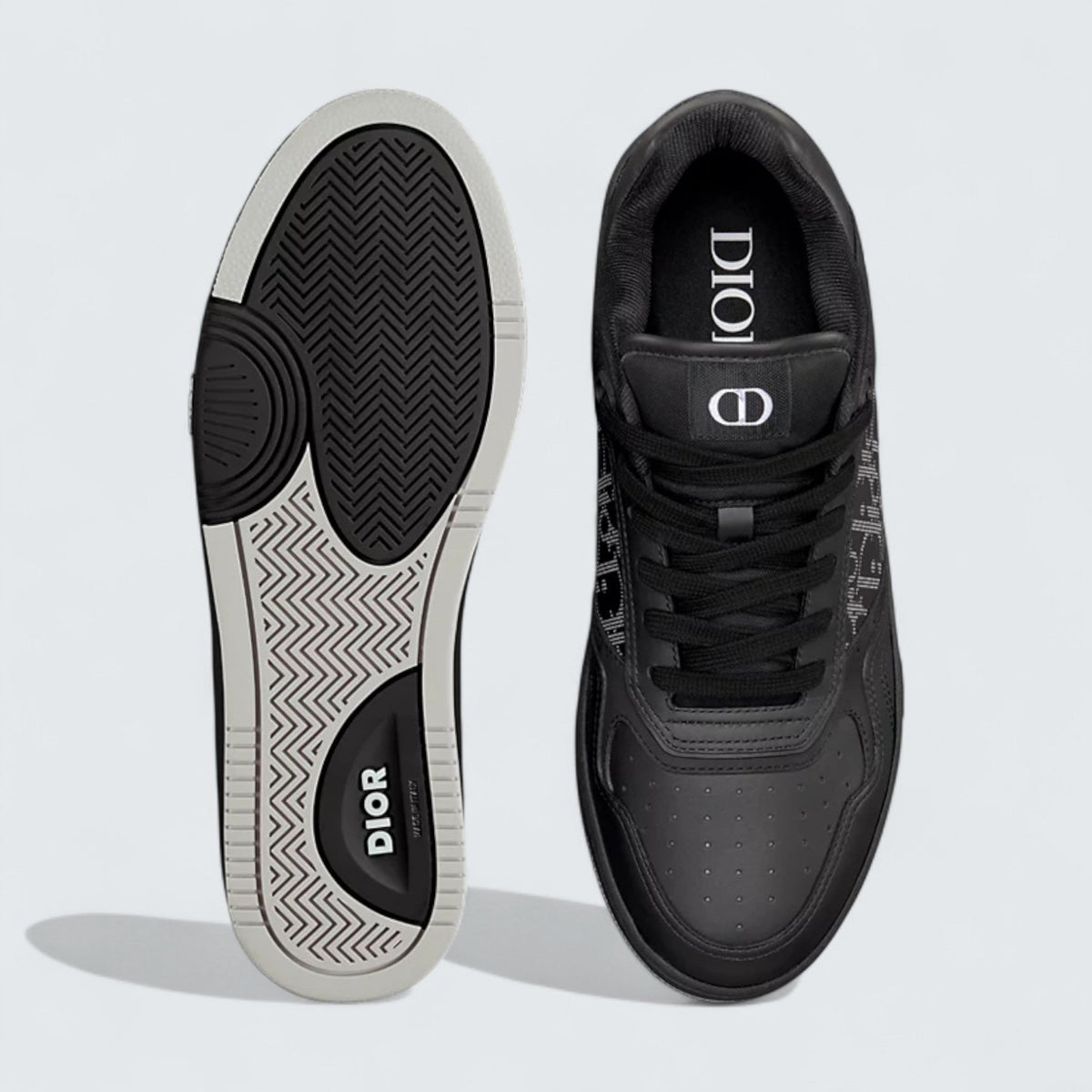B27 Uptown Low-Top Sneaker 'Black Smooth Calfskin, Black Suede and Black Dior Oblique Galaxy Leather'