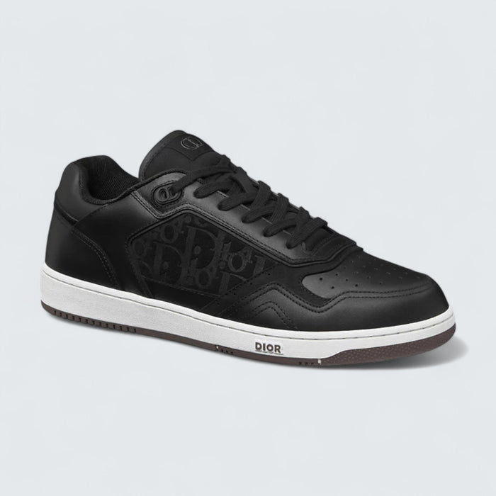 B27 Uptown Low-Top Sneaker 'Black Smooth Calfskin and Black Dior Oblique-Embossed Suede'