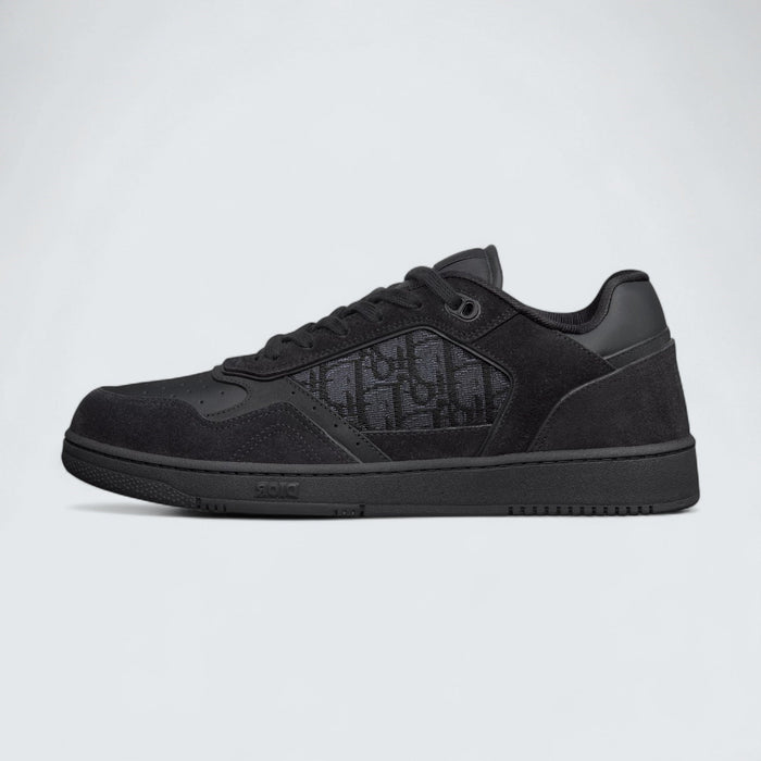 B27 Uptown Low-Top Sneaker 'Black Suede, Black Smooth Calfskin and Black Dior Oblique Jacquard'