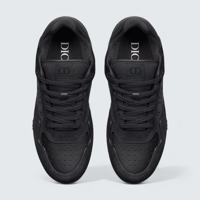 B27 Uptown Low-Top Sneaker 'Black Suede, Black Smooth Calfskin and Black Dior Oblique Jacquard'