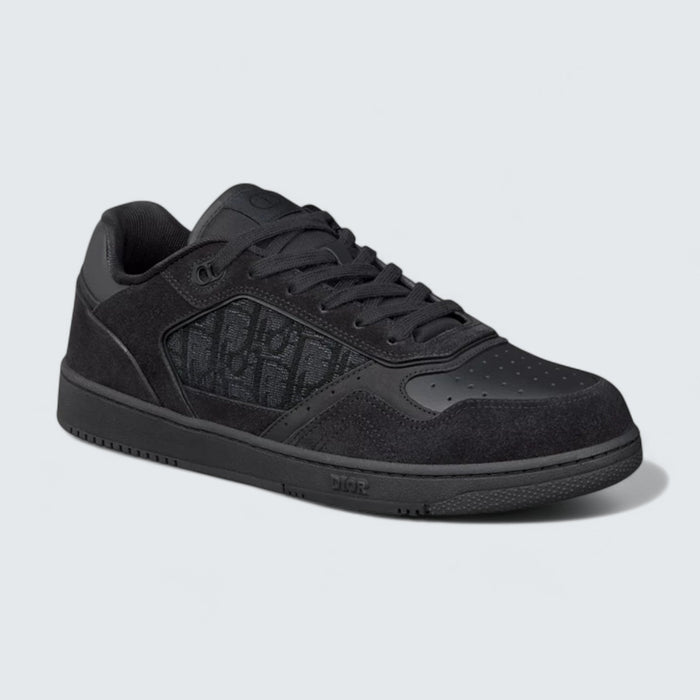 B27 Uptown Low-Top Sneaker 'Black Suede, Black Smooth Calfskin and Black Dior Oblique Jacquard'