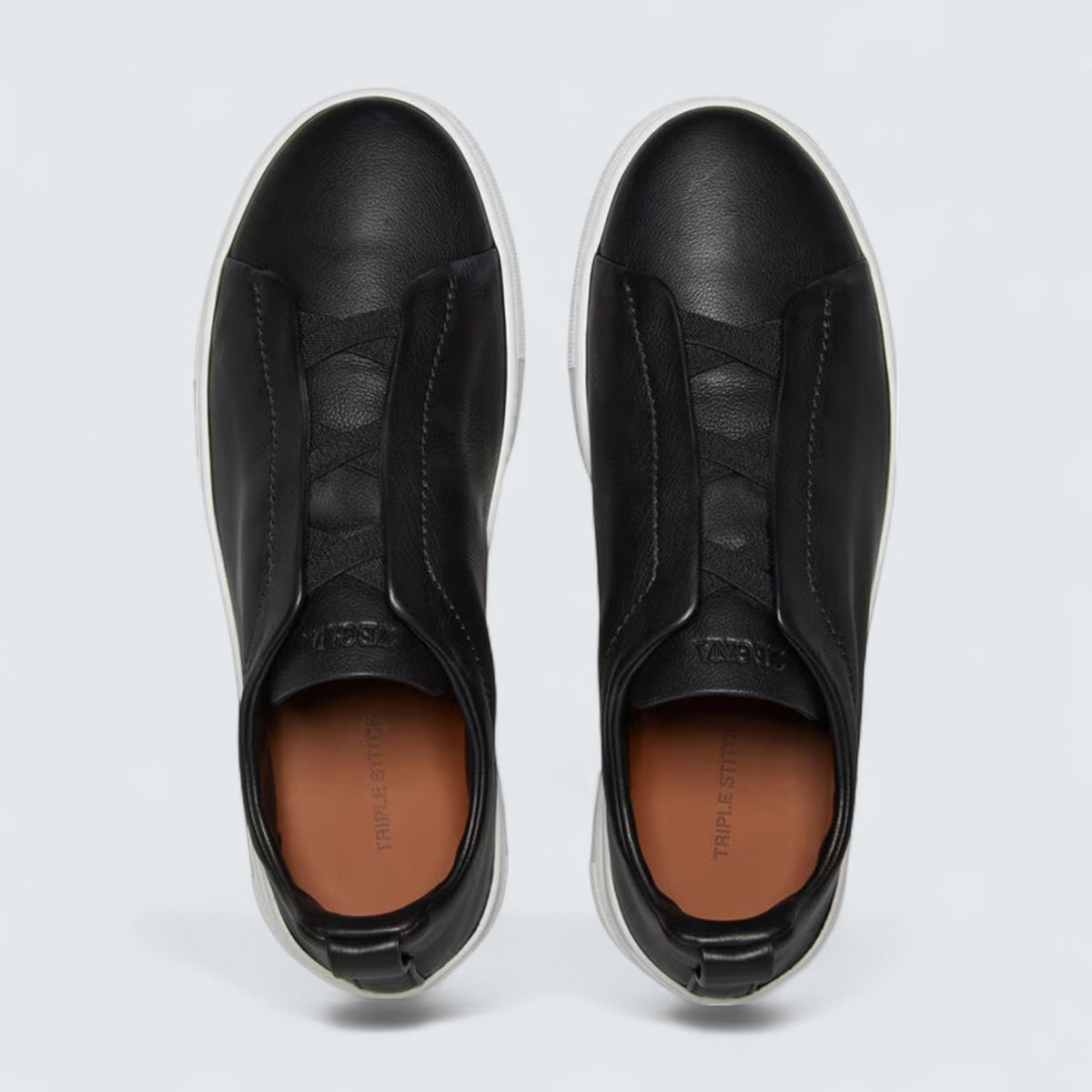 Zegna Black Triple Stitch™ SECONDSKIN Sneakers