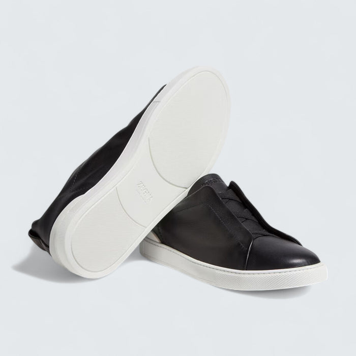 Zegna Black Triple Stitch™ SECONDSKIN Sneakers