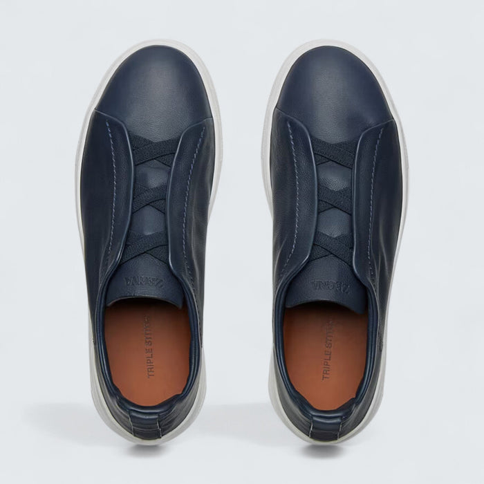 Zegna Blue Triple Stitch™ SECONDSKIN Sneakers