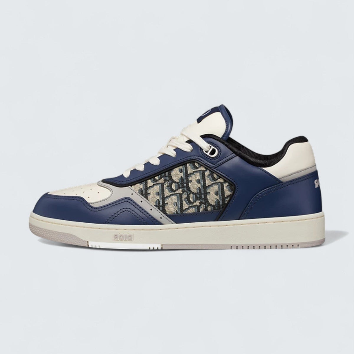 B27 Uptown Low-Top Sneaker 'Blue, Cream and Dior Gray Smooth Calfskin with Beige and Black Dior Oblique Jacquard'