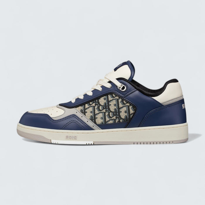 B27 Uptown Low-Top Sneaker 'Blue, Cream and Dior Gray Smooth Calfskin with Beige and Black Dior Oblique Jacquard'
