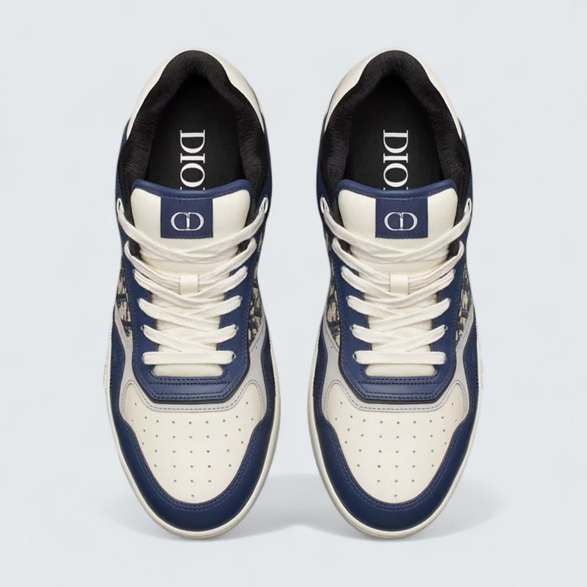 B27 Uptown Low-Top Sneaker 'Blue, Cream and Dior Gray Smooth Calfskin with Beige and Black Dior Oblique Jacquard'
