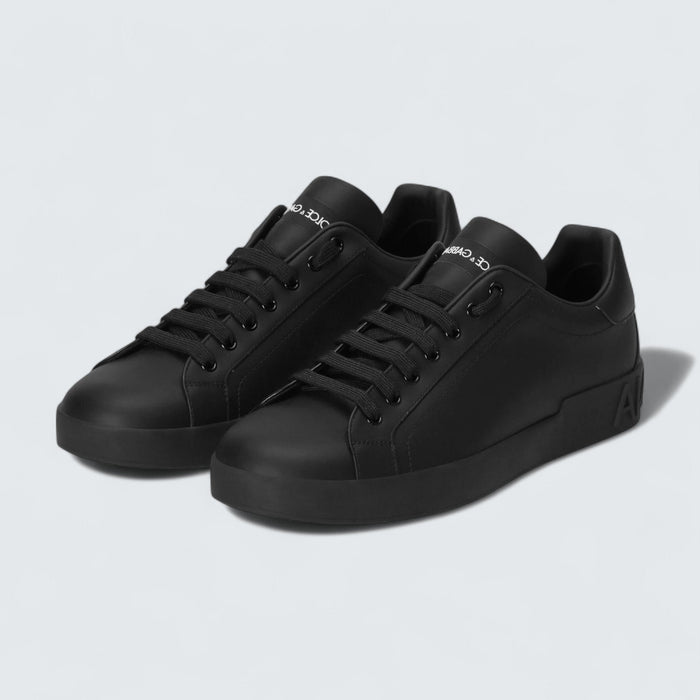 Dolce & Gabbana D&G Calfskin Portofino Sneakers 'Black'