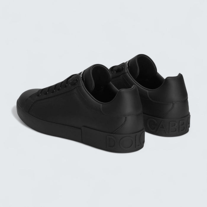 Dolce & Gabbana D&G Calfskin Portofino Sneakers 'Black'