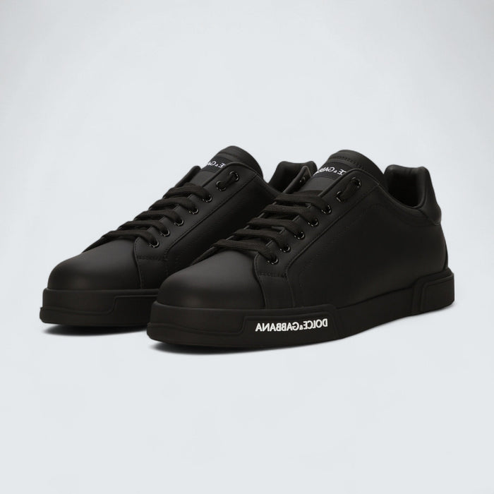 Dolce & Gabbana D&G Calfskin Nappa Portofino Sneakers 'Black'