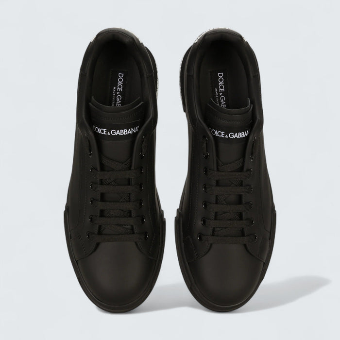 Dolce & Gabbana D&G Calfskin Nappa Portofino Sneakers 'Black'