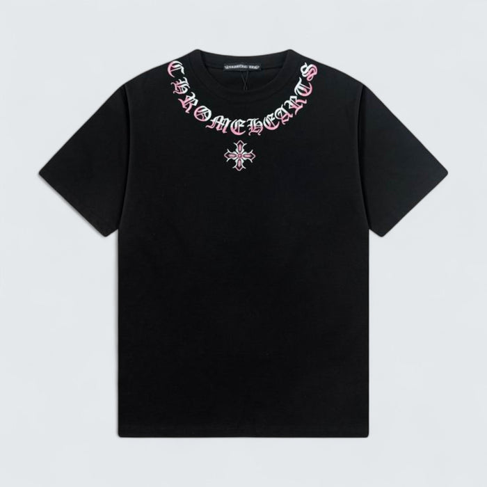 Chrome Hearts Script Collar Cross T-Shirt