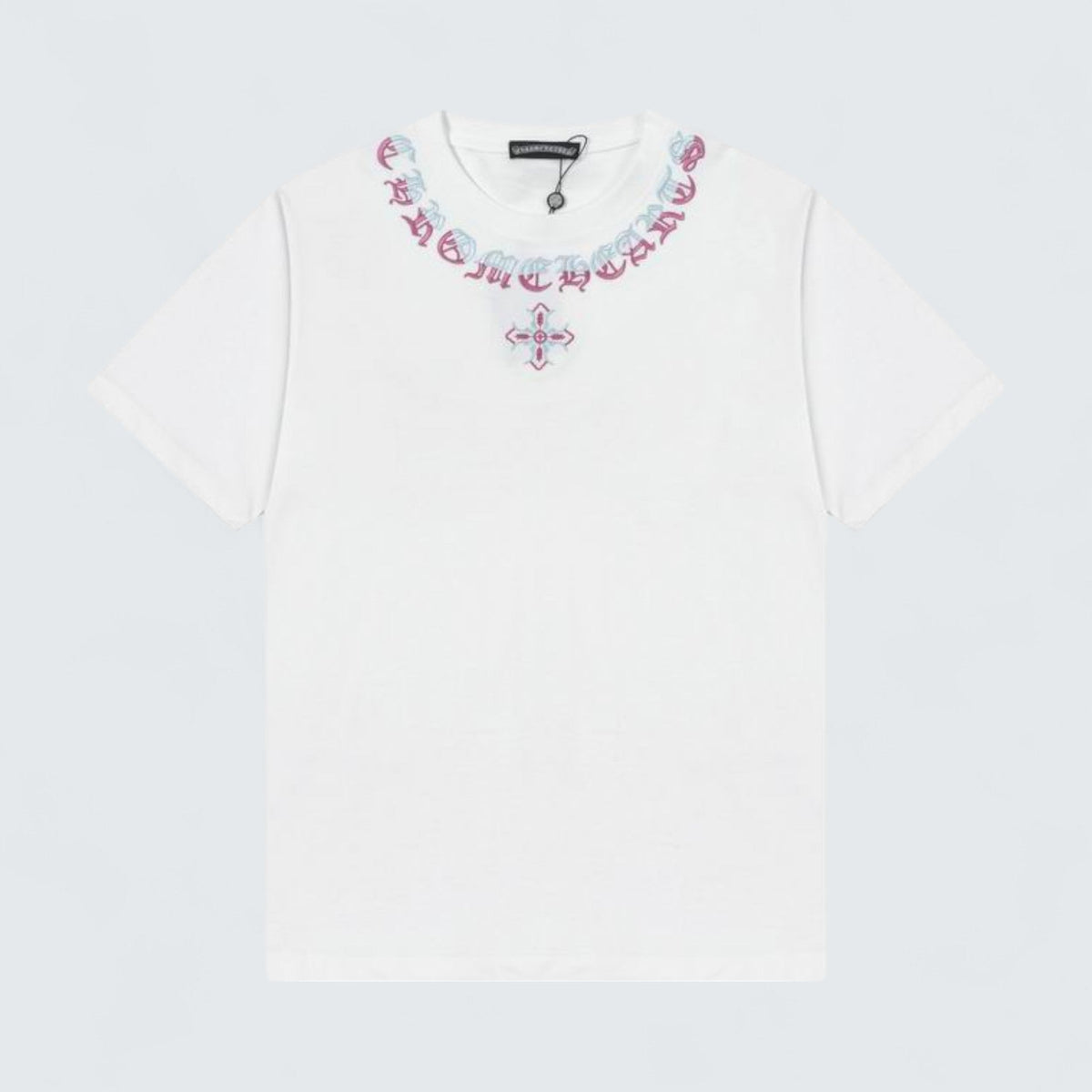 Chrome Hearts Script Collar Cross T-Shirt