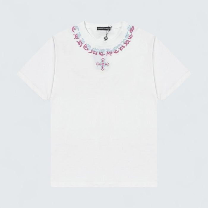 Chrome Hearts Script Collar Cross T-Shirt