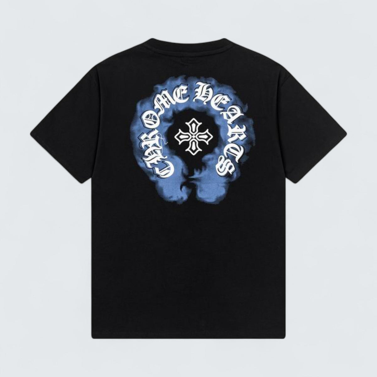 Chrome Hearts Blue Flame Horseshoe T-Shirt