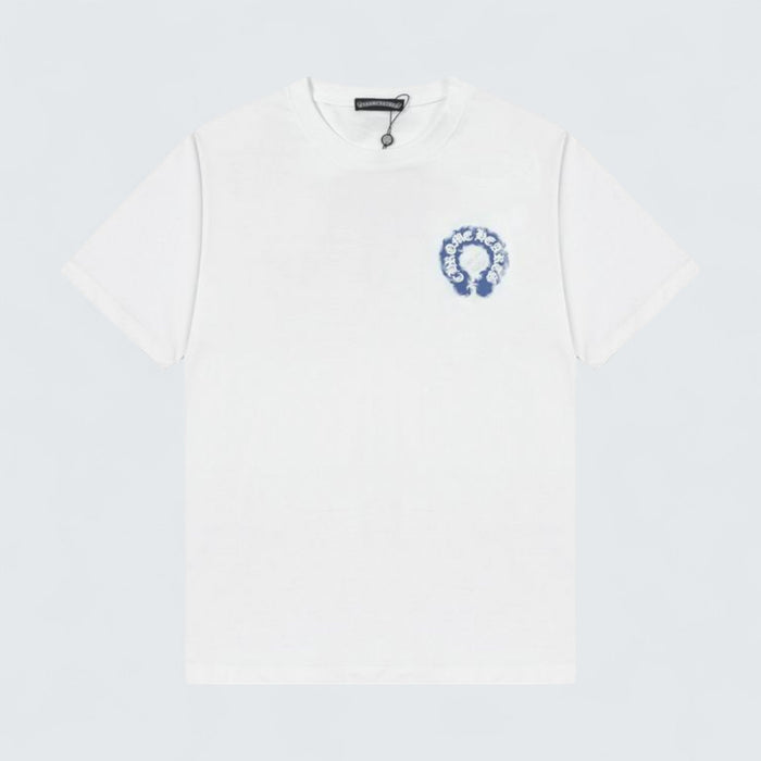 Chrome Hearts Blue Flame Horseshoe T-Shirt