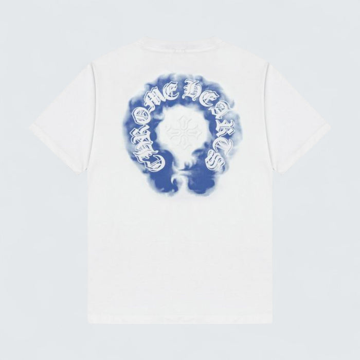 Chrome Hearts Blue Flame Horseshoe T-Shirt