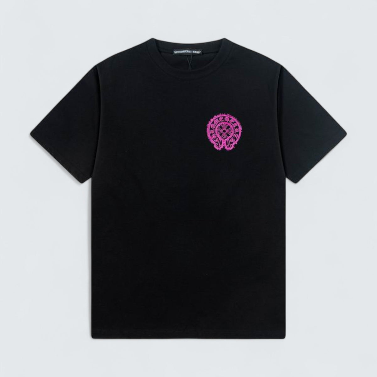 Chrome Hearts Pink Gothic Horseshoe T-Shirt