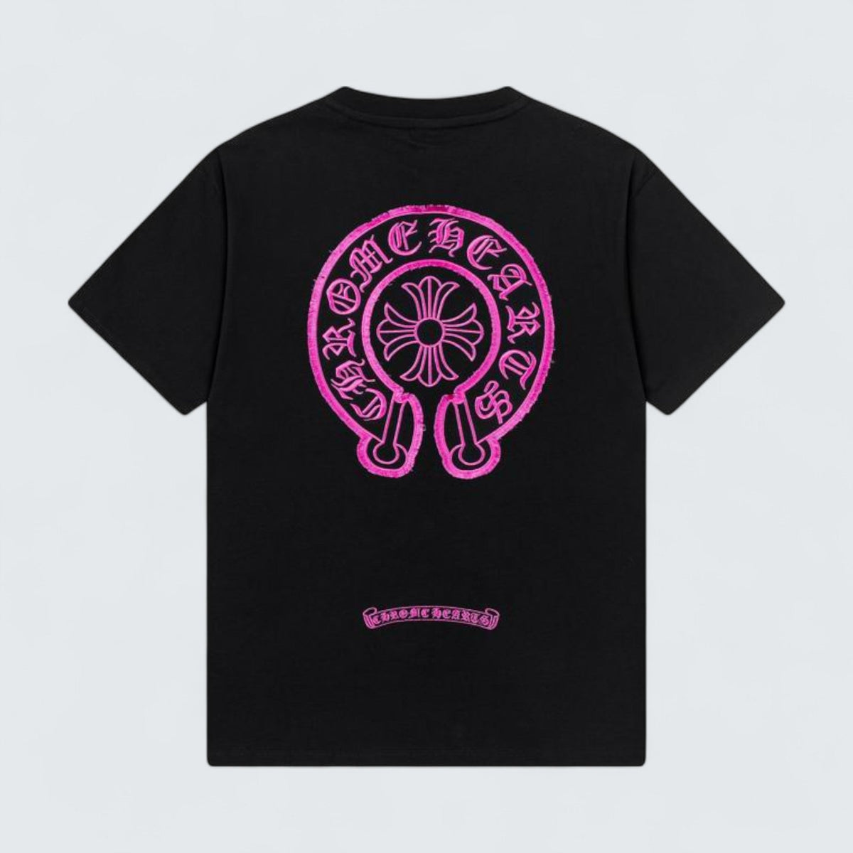 Chrome Hearts Pink Gothic Horseshoe T-Shirt