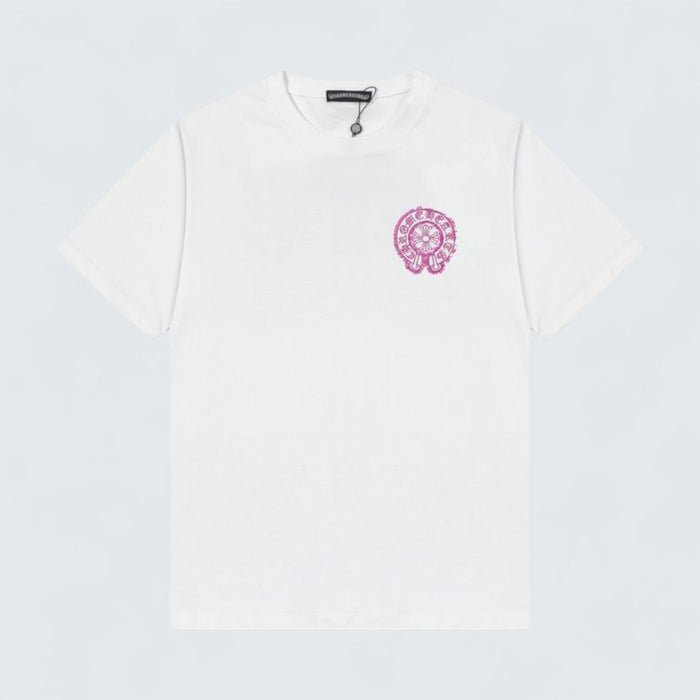 Chrome Hearts Pink Gothic Horseshoe T-Shirt