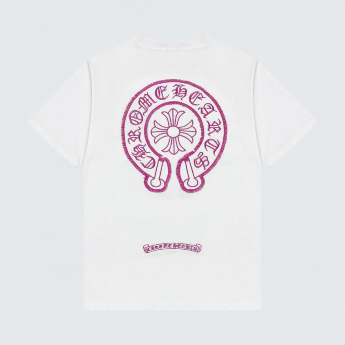 Chrome Hearts Pink Gothic Horseshoe T-Shirt
