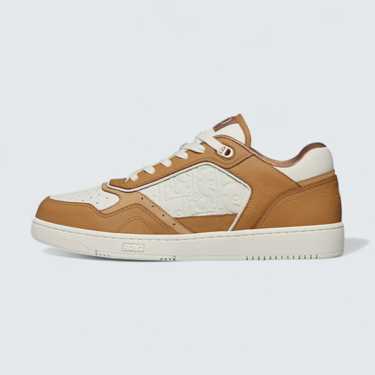 B27 Uptown Low-Top Sneaker 'Cognac and White Grained Calfskin with White Dior Gravity Leather'