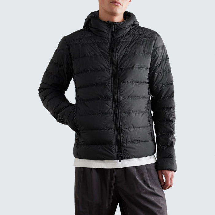 Canada Goose Crofton Logo Appliquéd Quilted Enduraluxe Hooded Down Jacket