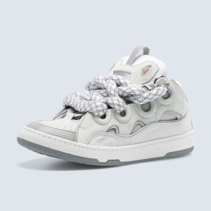 Lanvin Leather Curb 3.0 Sneakers 'Light Grey'