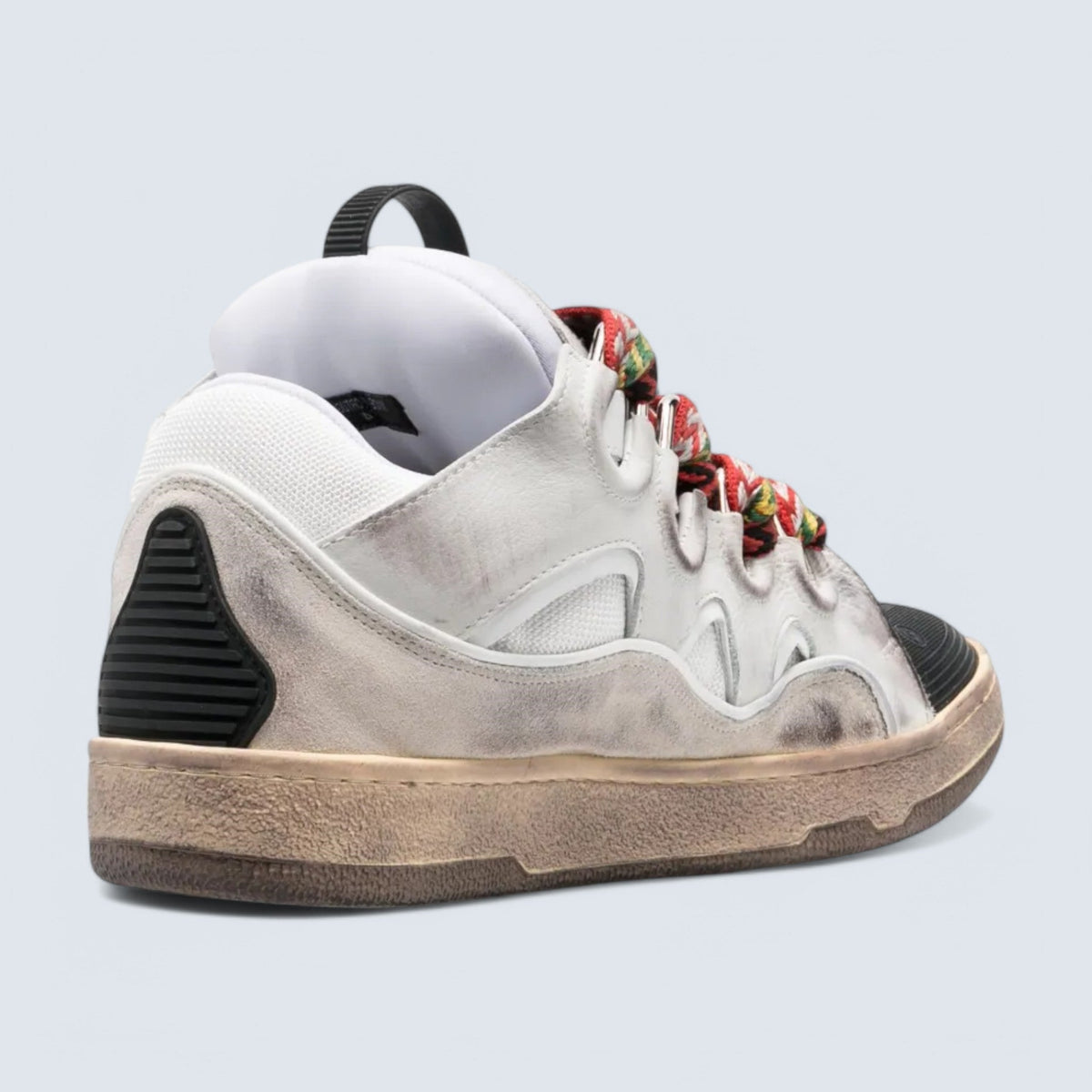 Lanvin Leather Curb Sneakers 'White Ivory'