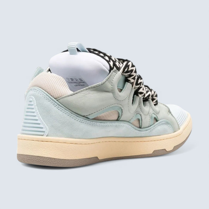 Lanvin Leather Curb Sneakers 'Light Blue'