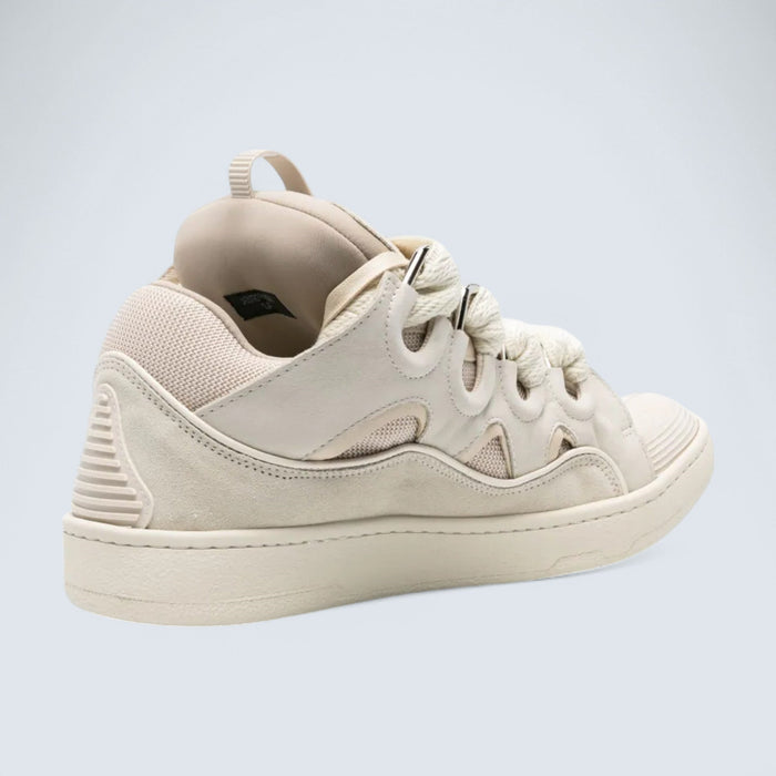 Lanvin Leather Curb Sneakers 'Light Beige'