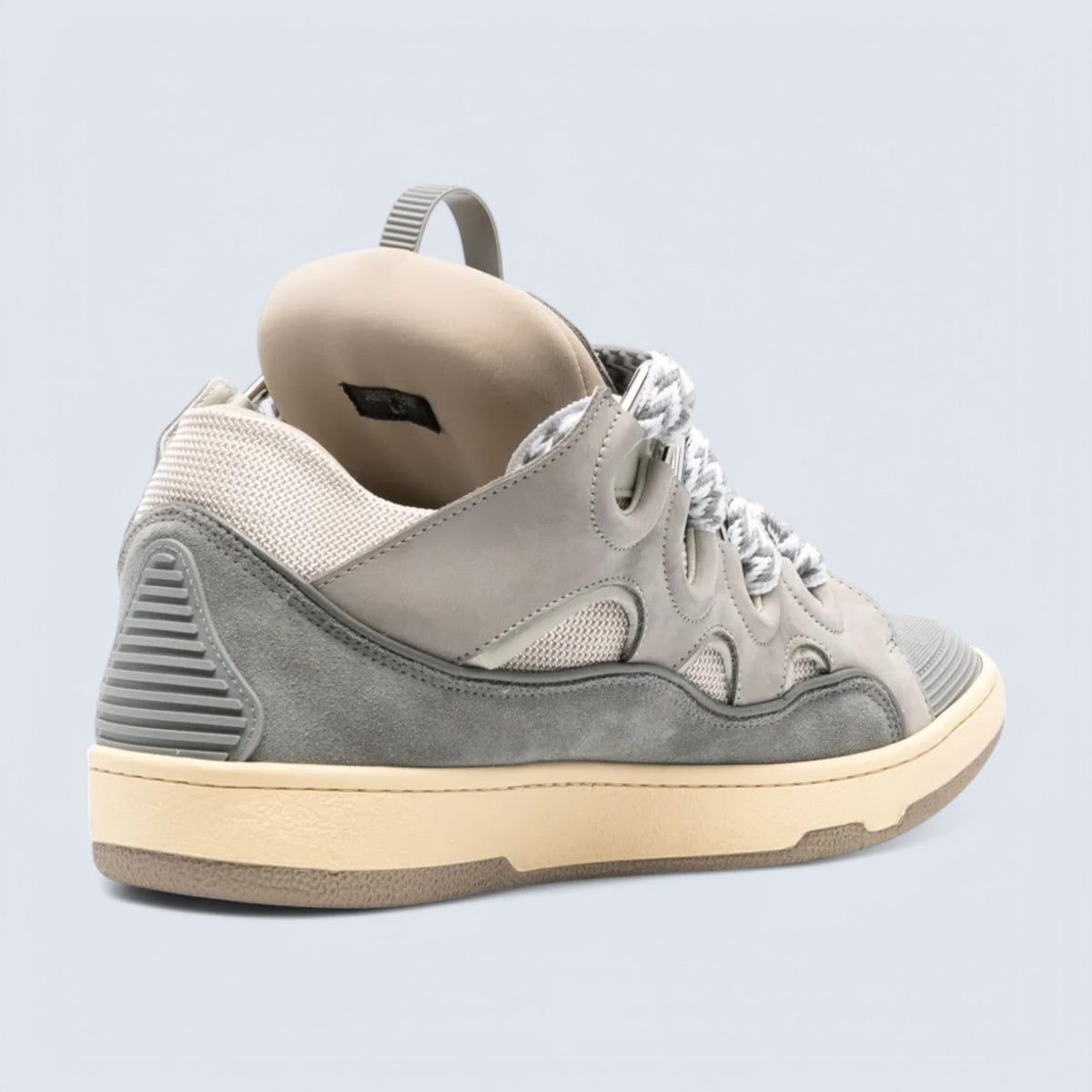 Lanvin Leather Curb Sneakers 'Light Grey'