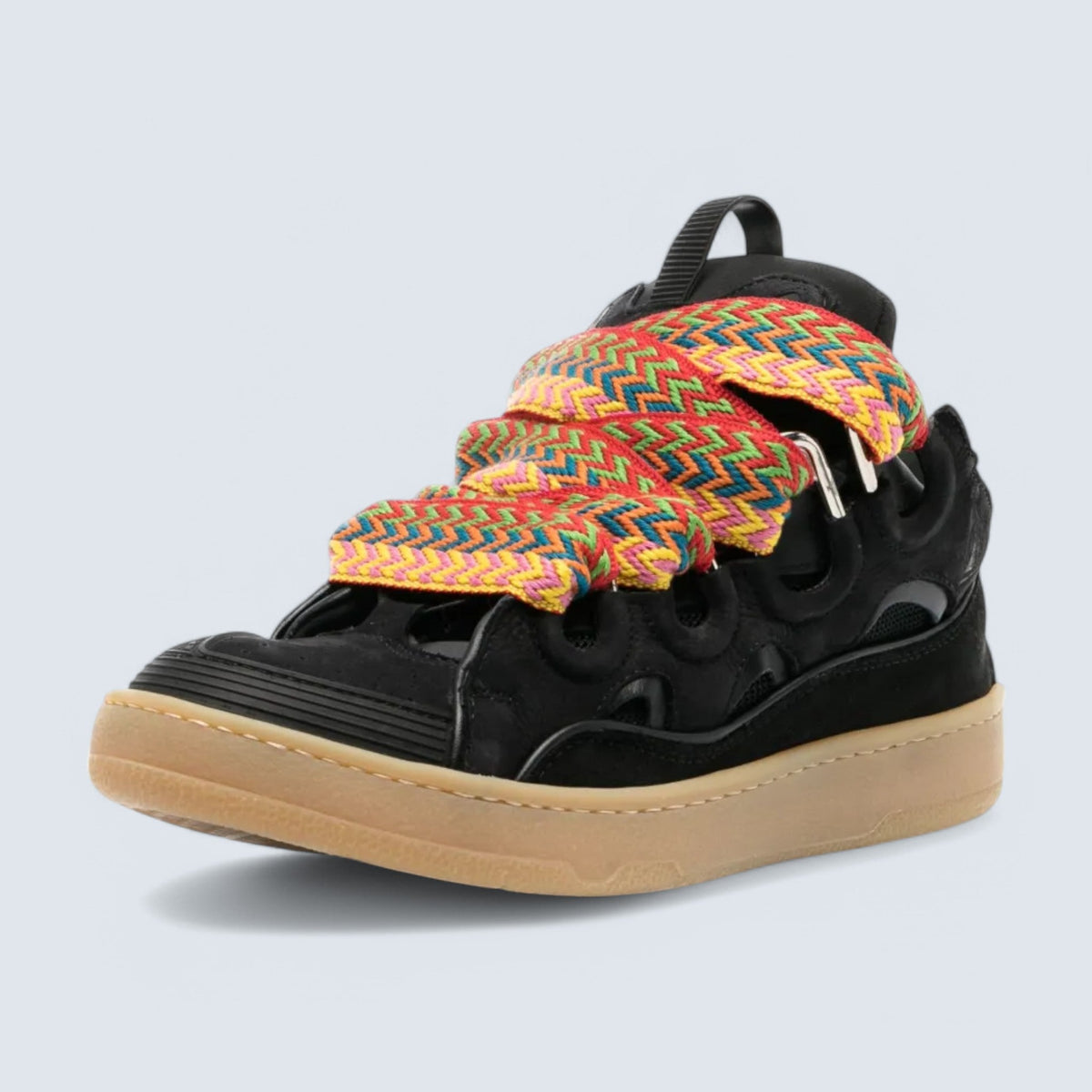 Lanvin Leather Curb Sneakers 'Black'