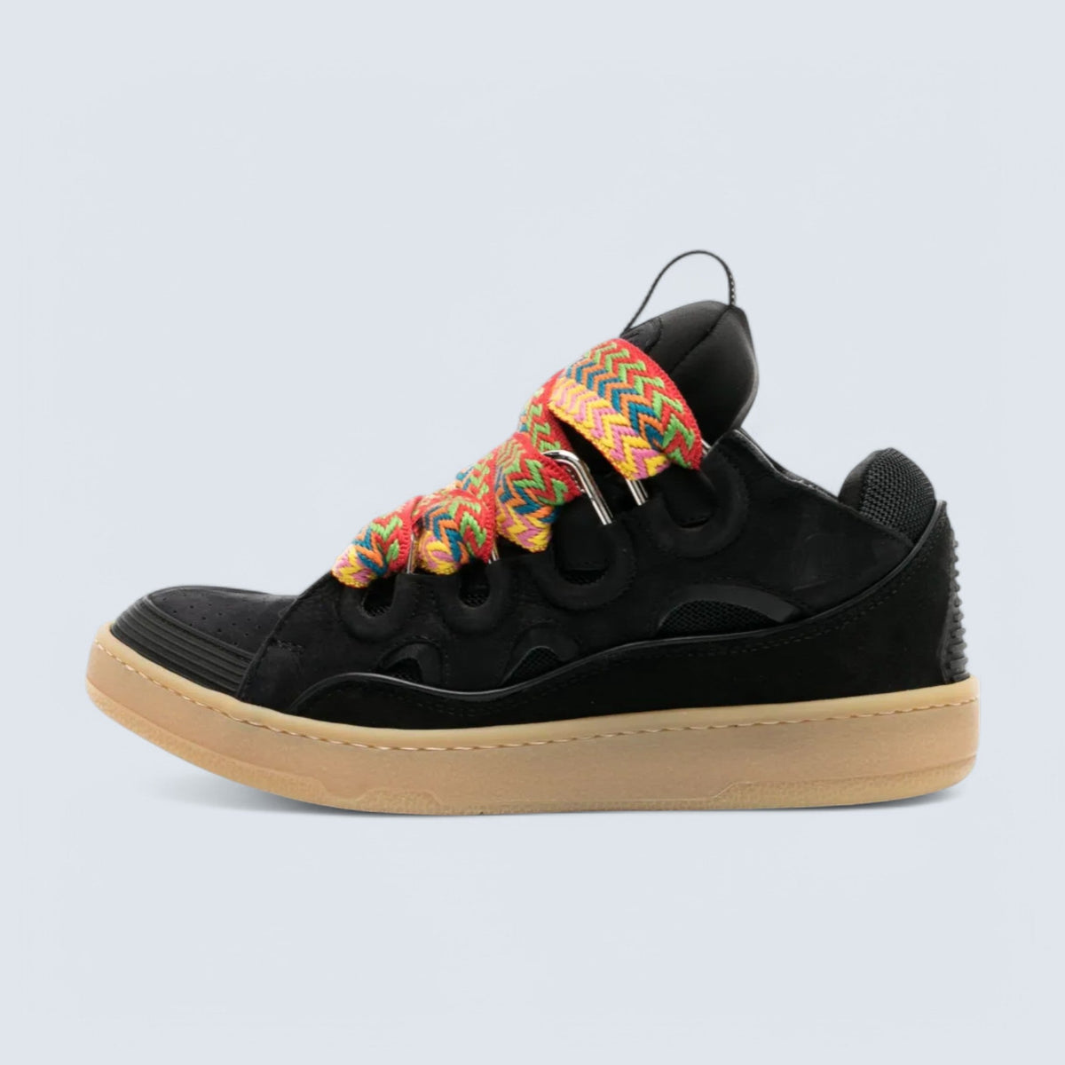 Lanvin Leather Curb Sneakers 'Black'