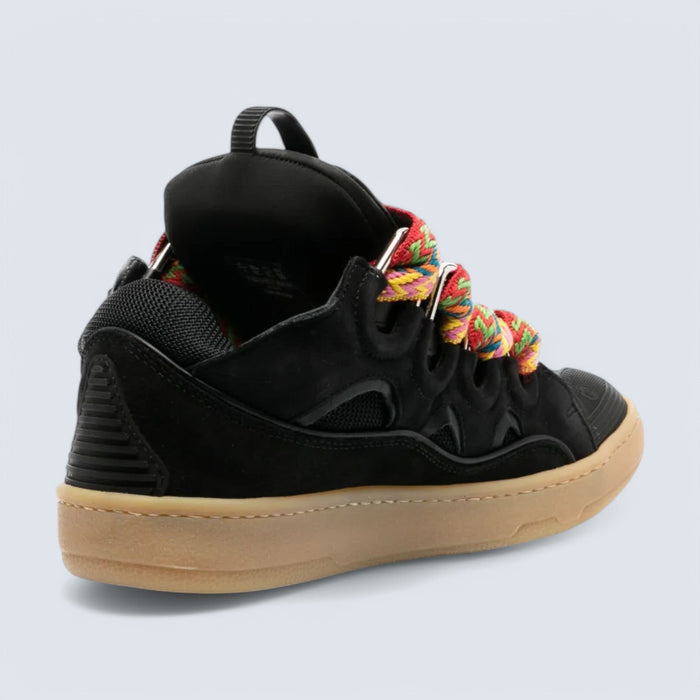 Lanvin Leather Curb Sneakers 'Black'
