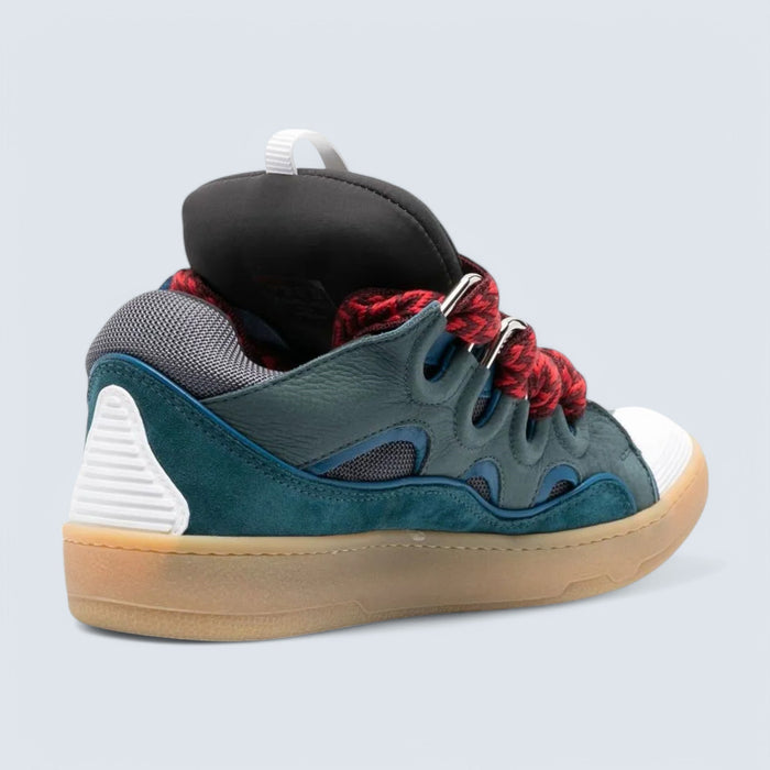 Lanvin Curb Low-Top Sneakers 'Blue-Grey/Red Laces'