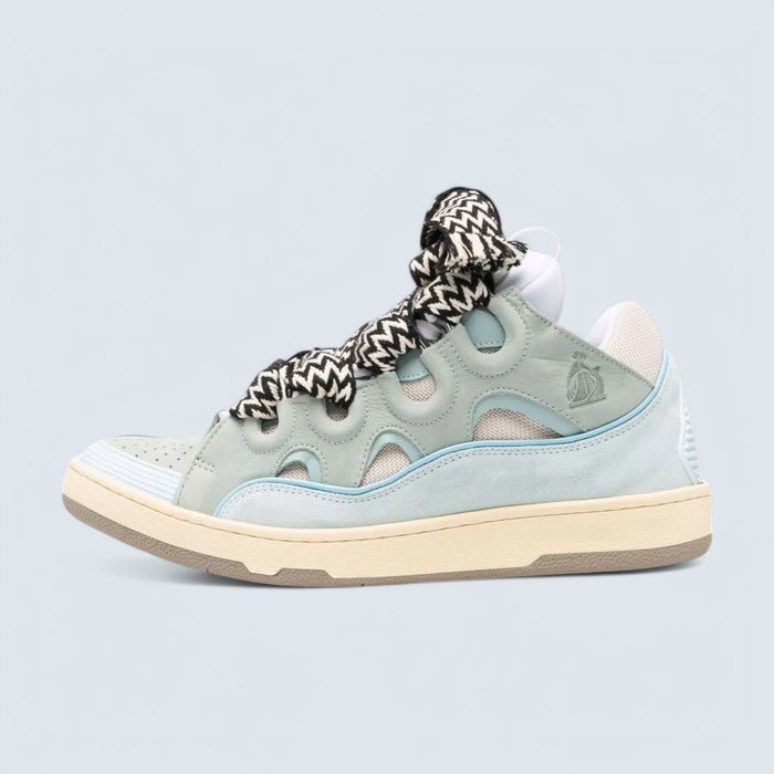 Lanvin Leather Curb Sneakers 'Light Blue/Light Green'