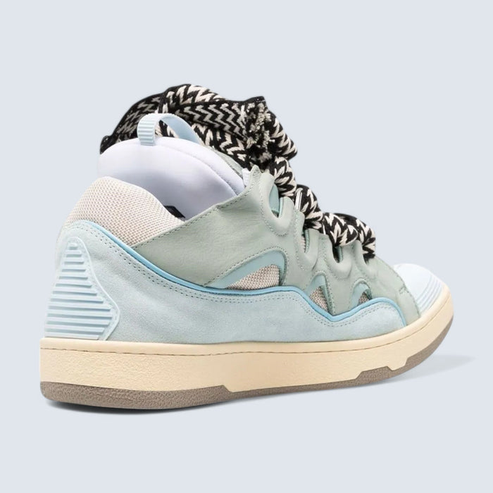 Lanvin Leather Curb Sneakers 'Light Blue/Light Green'