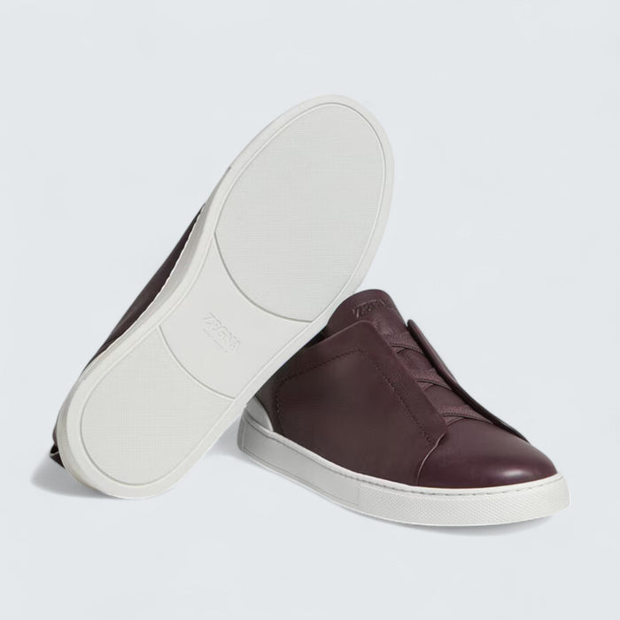 Zegna Dark Purple Triple Stitch™ SECONDSKIN Sneakers