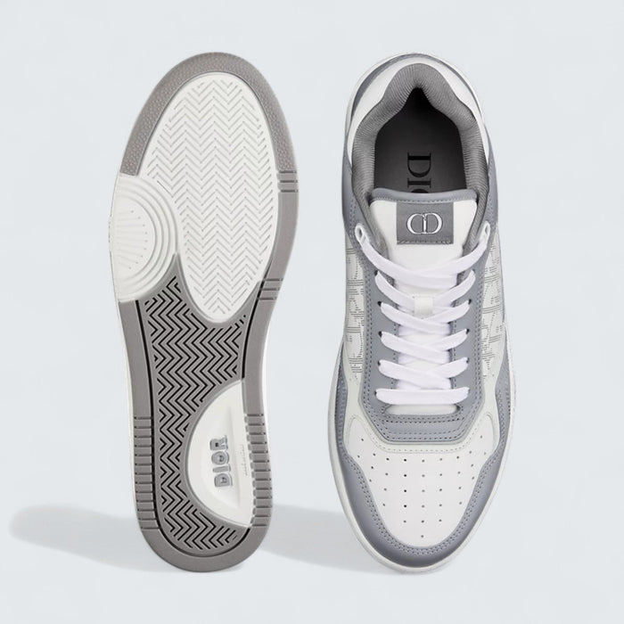 B27 Uptown Low-Top Sneaker 'Dior Gray Smooth Calfskin and White Dior Oblique Galaxy Leather'