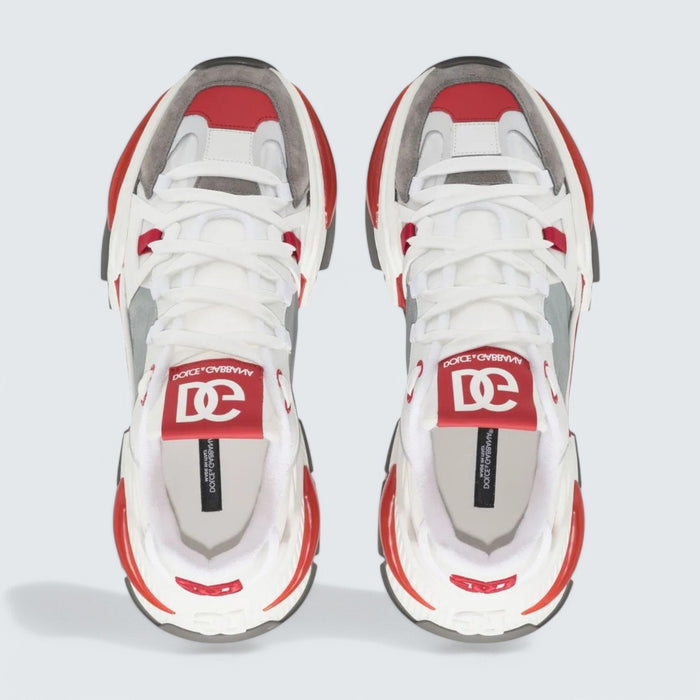 Dolce & Gabbana D&G Airmaster Panelled Low-Top Sneakers 'White/Red'