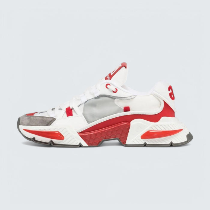 Dolce & Gabbana D&G Airmaster Panelled Low-Top Sneakers 'White/Red'