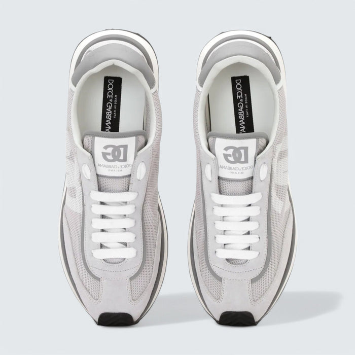 Dolce & Gabbana D&G Cushion Mixed-Material Sneakers 'Grey/White'